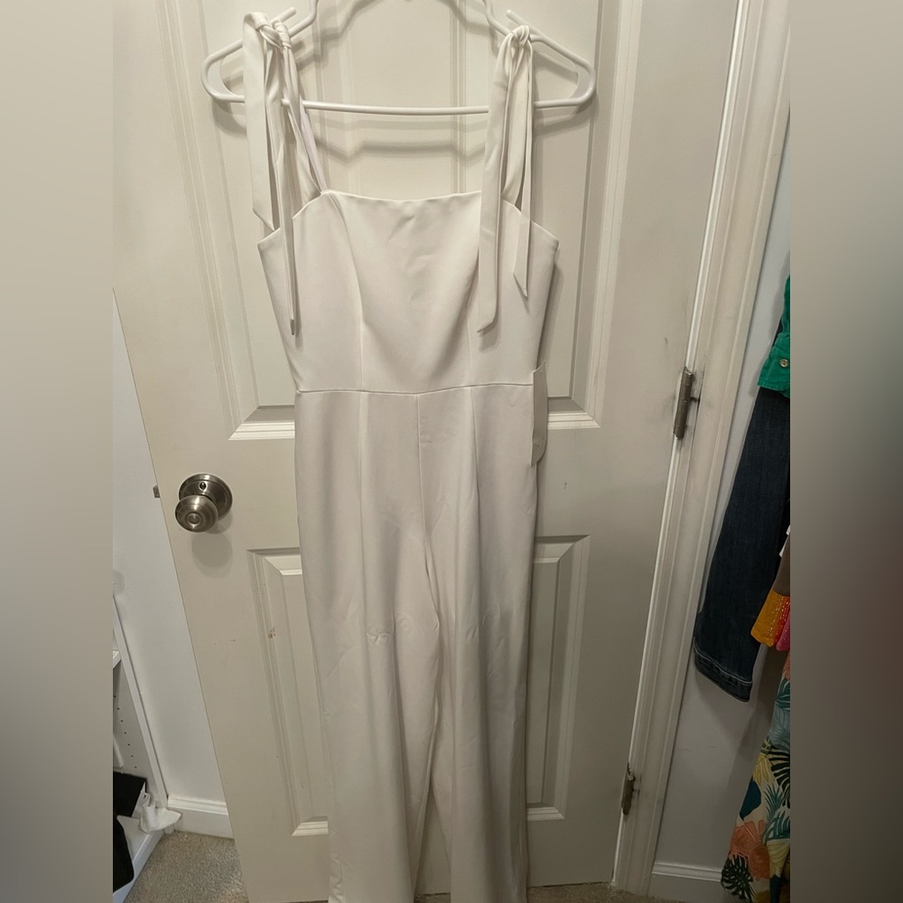 Theia Couture White Jumpsuit (size 0)